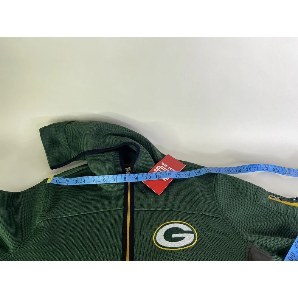 Green Bay Packers NFL Ultra Game Full Zip Hoodie Jacket Mens Size S